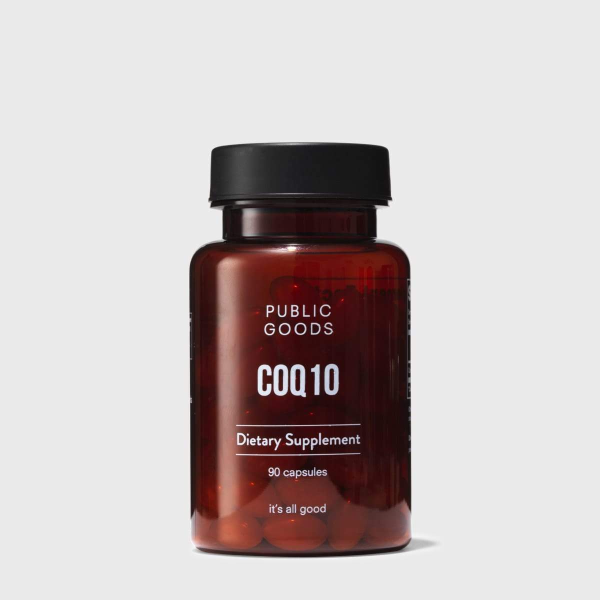 bottle of coq10 supplement