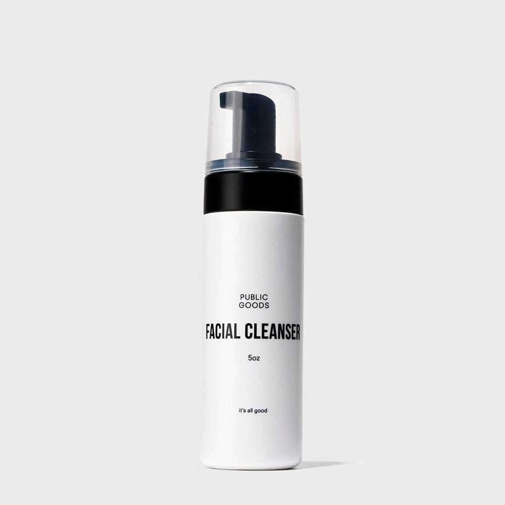 5 ounce bottle of public goods facial cleanser