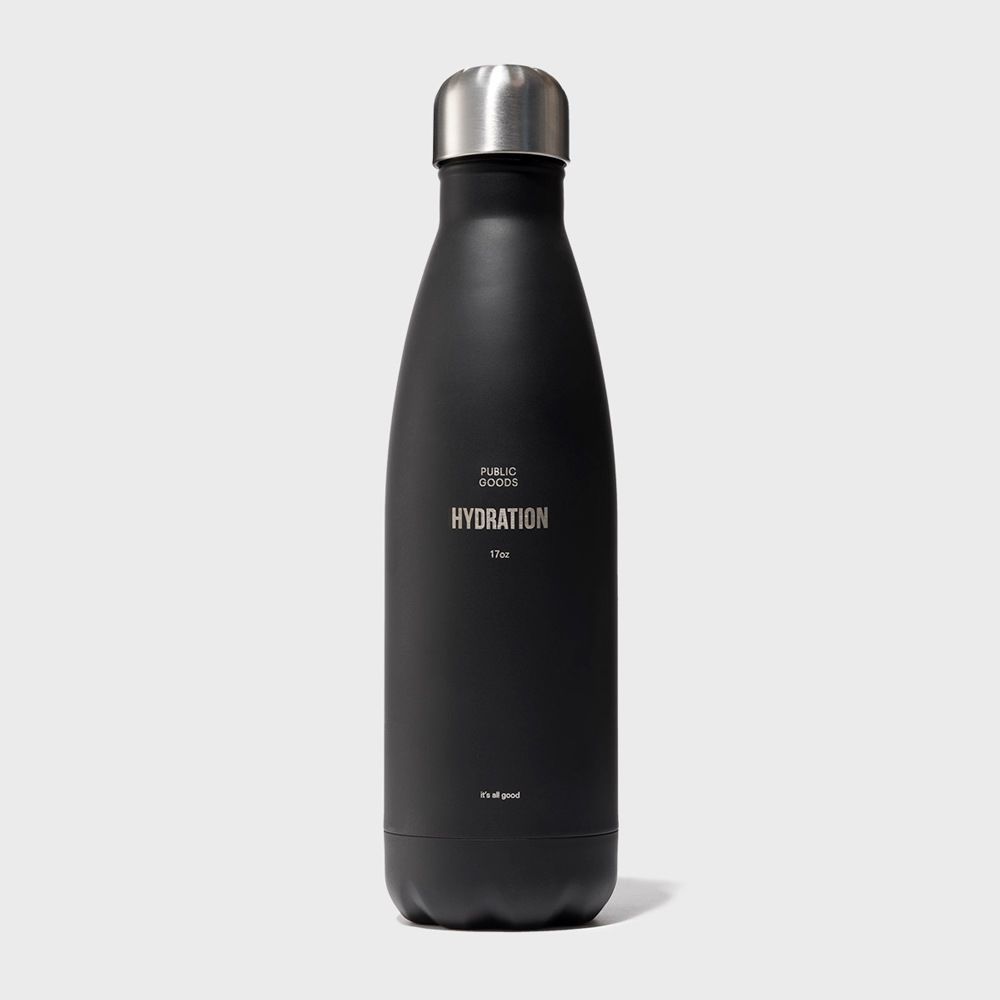 public goods black vacuum water bottle