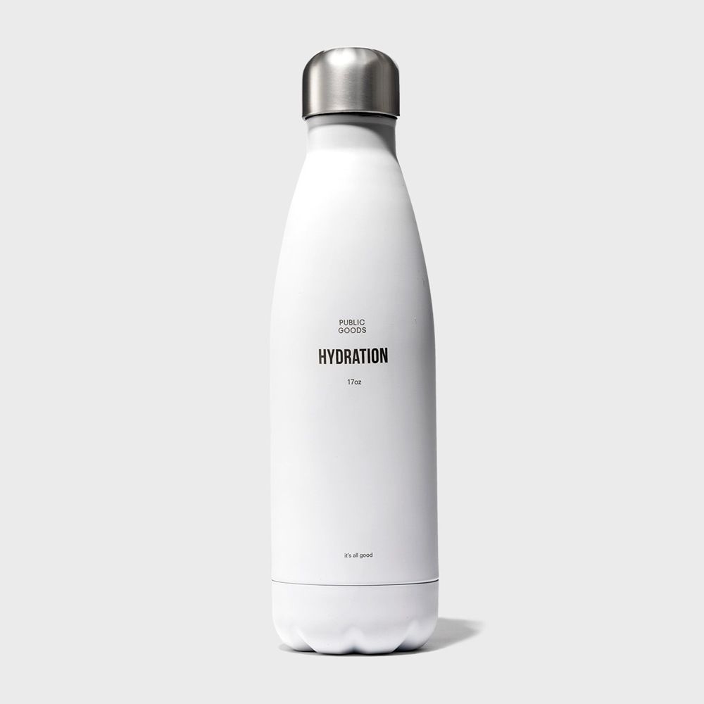 public goods white vacuum water bottle