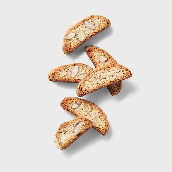 six almond cantuccini cookies