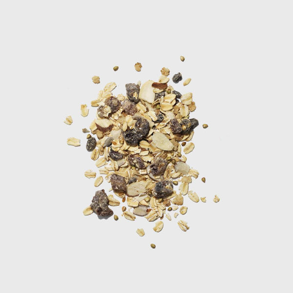 muesli cereal with almonds dates and currants