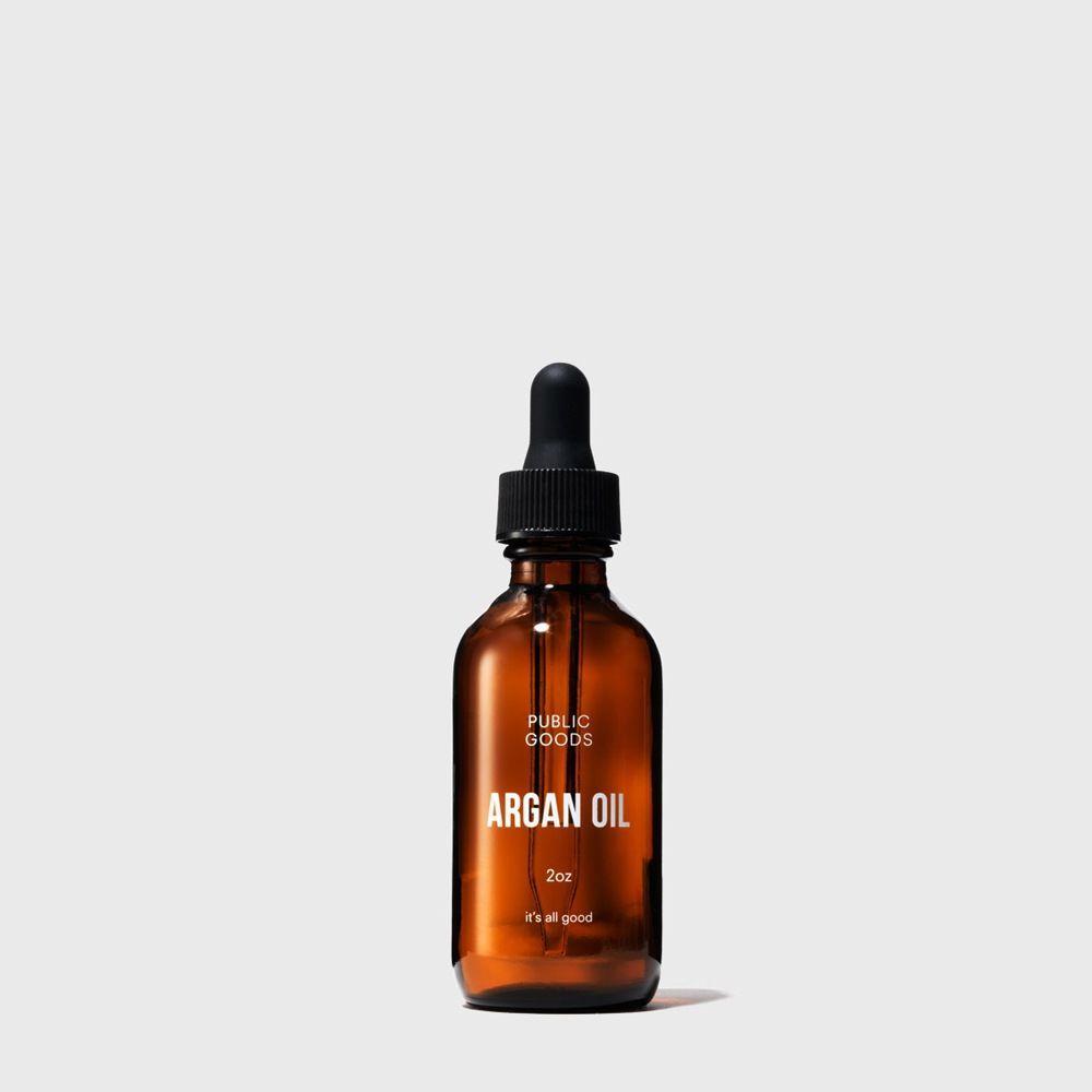 two ounce bottle of public goods argan oil