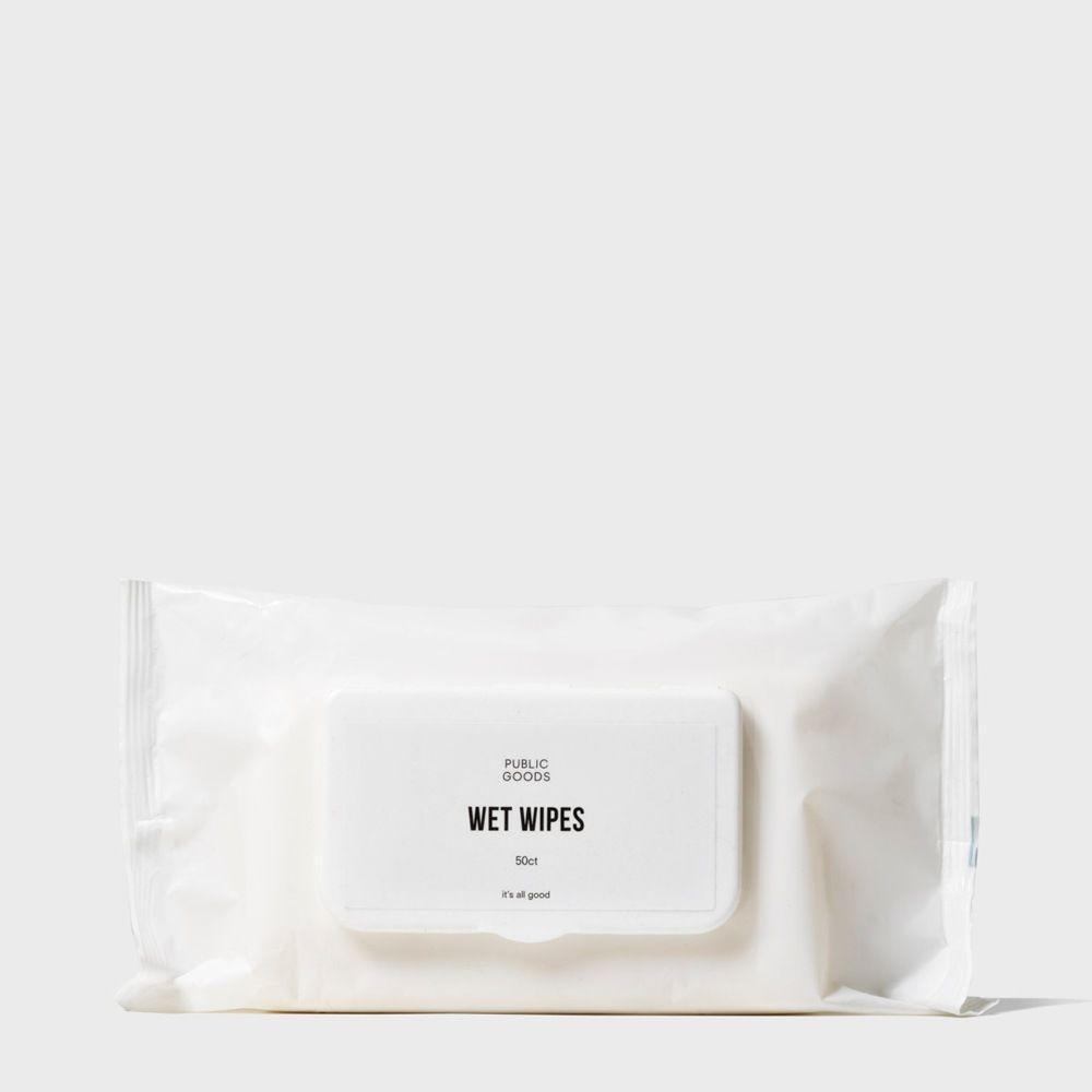 package of public goods bamboo wet wipes