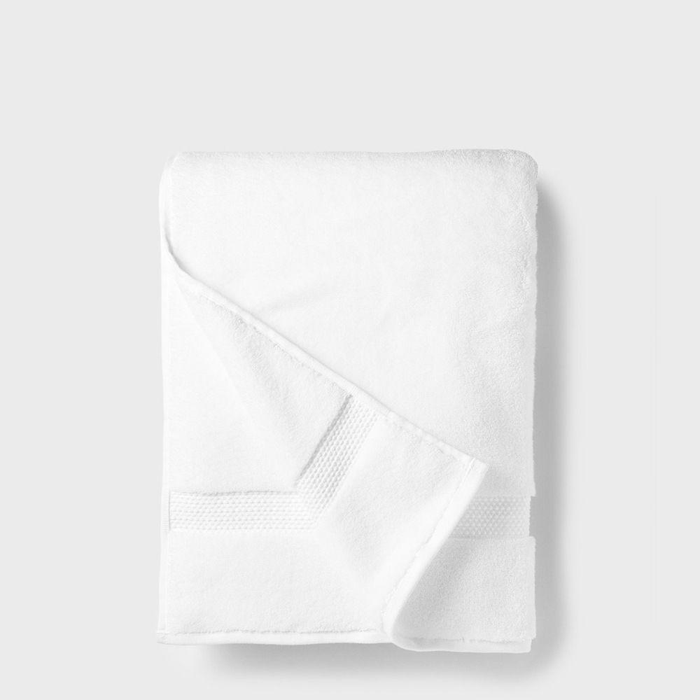 folded white bath towel