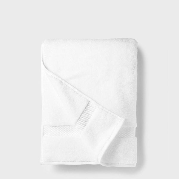 folded white bath towel