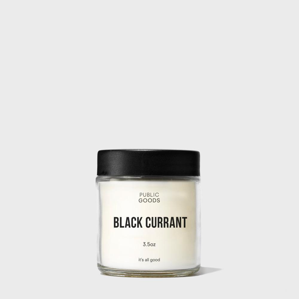 black currant candle with lid on