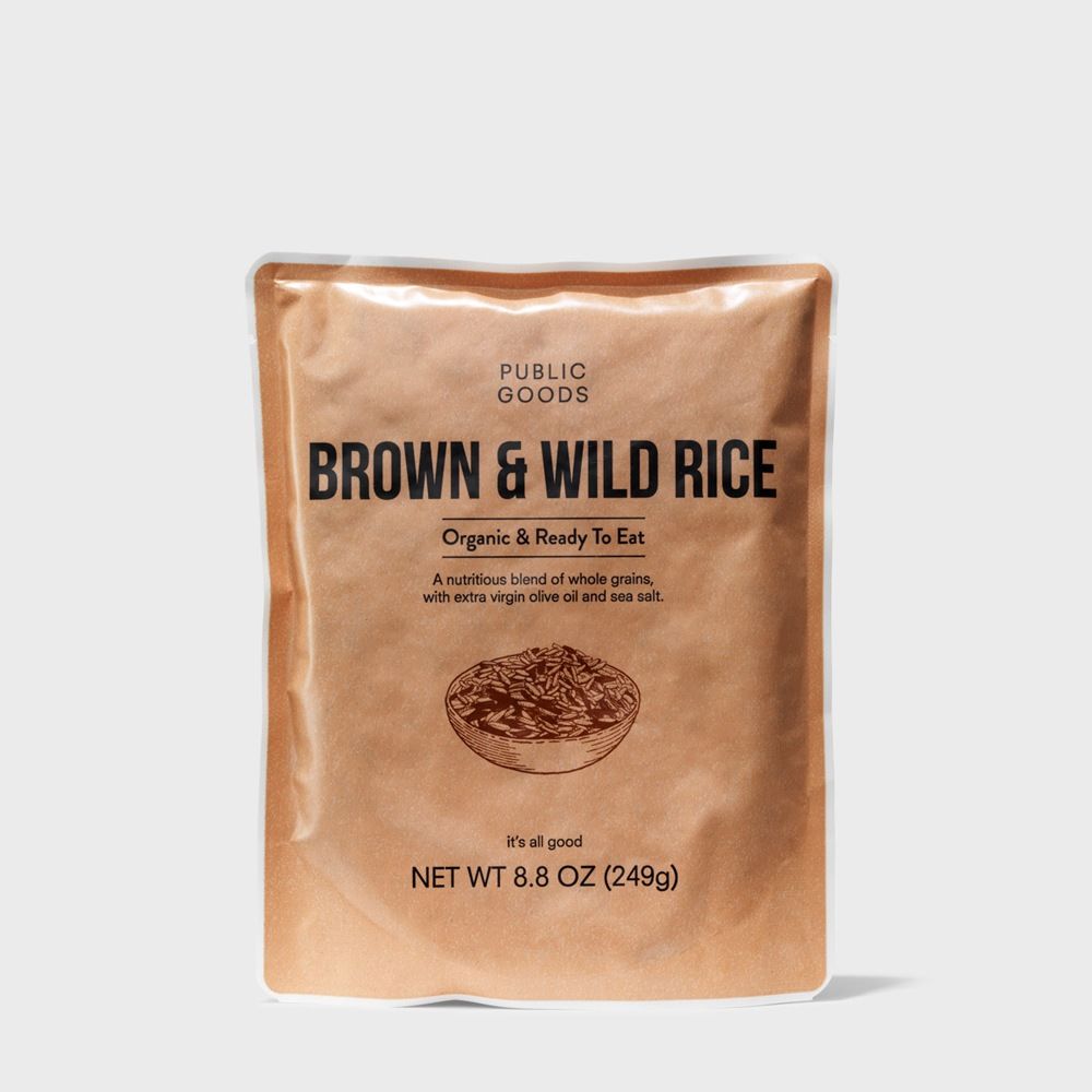 bag of organic brown and wild rice