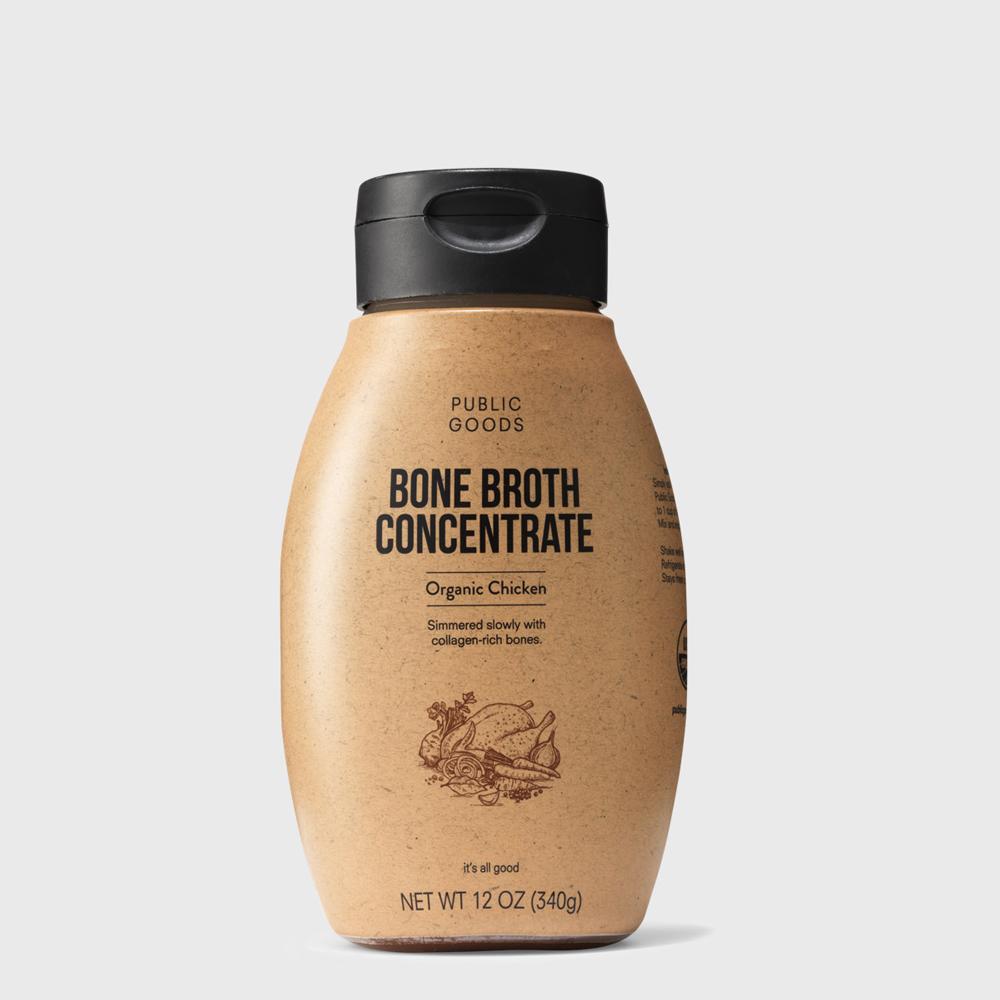 bottle of organic chicken bone broth concentrate