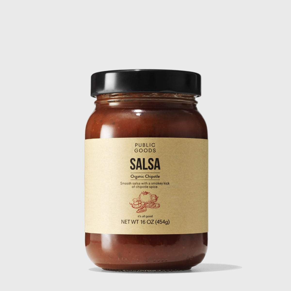 jar of organic chipotle salsa