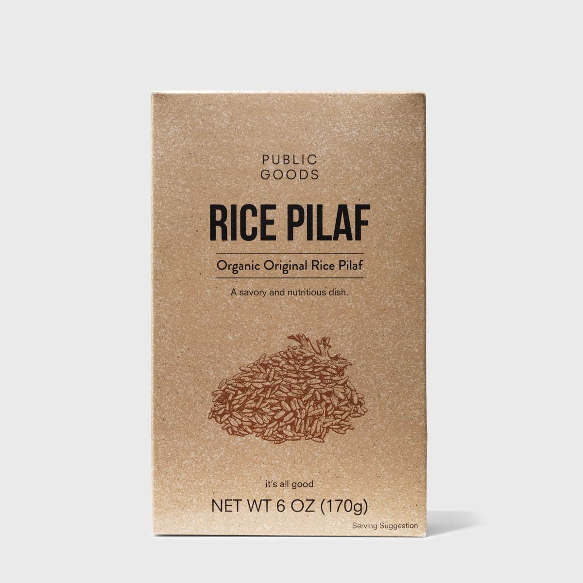 box of organic rice pilaf