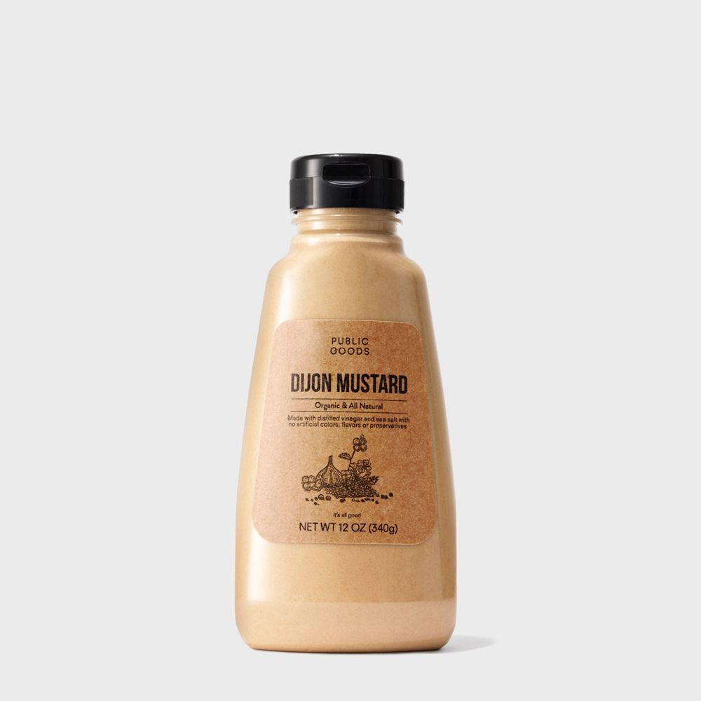 bottle of public goods dijon mustard