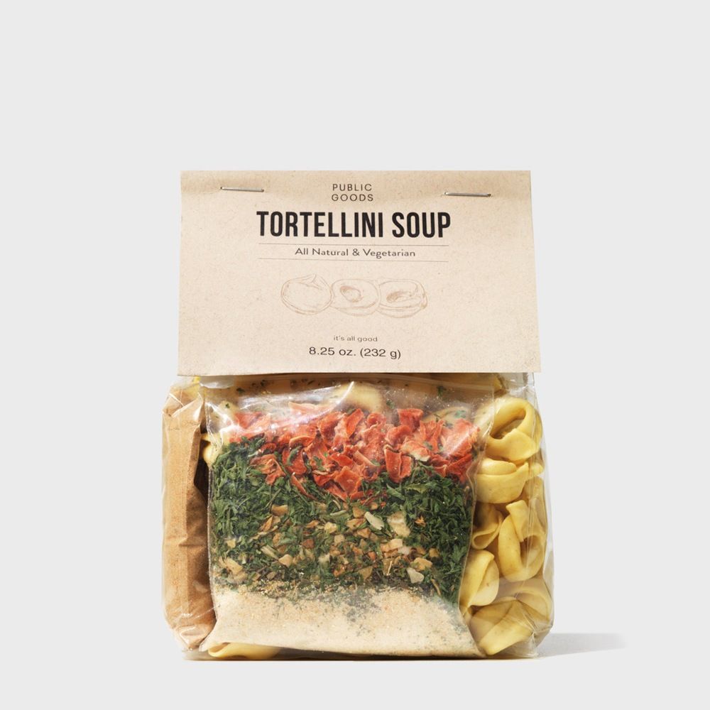 bag of dried tortellini and soup mix