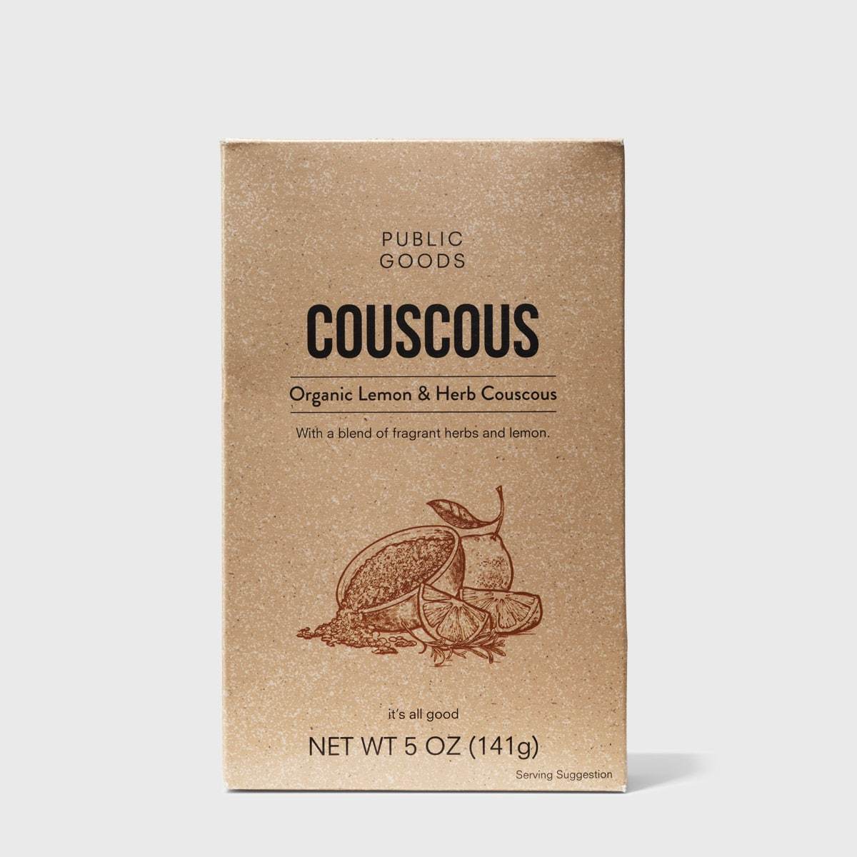 box of public goods lemon and herb couscous