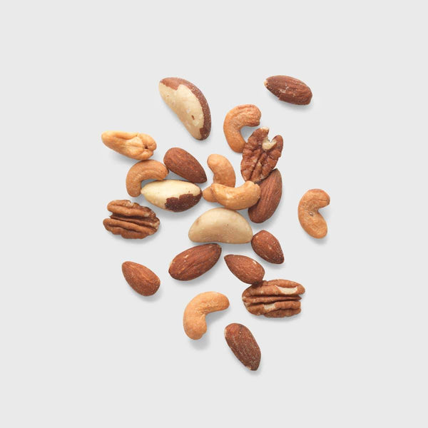 mix of cashews, almonds, pecans, brazil nuts