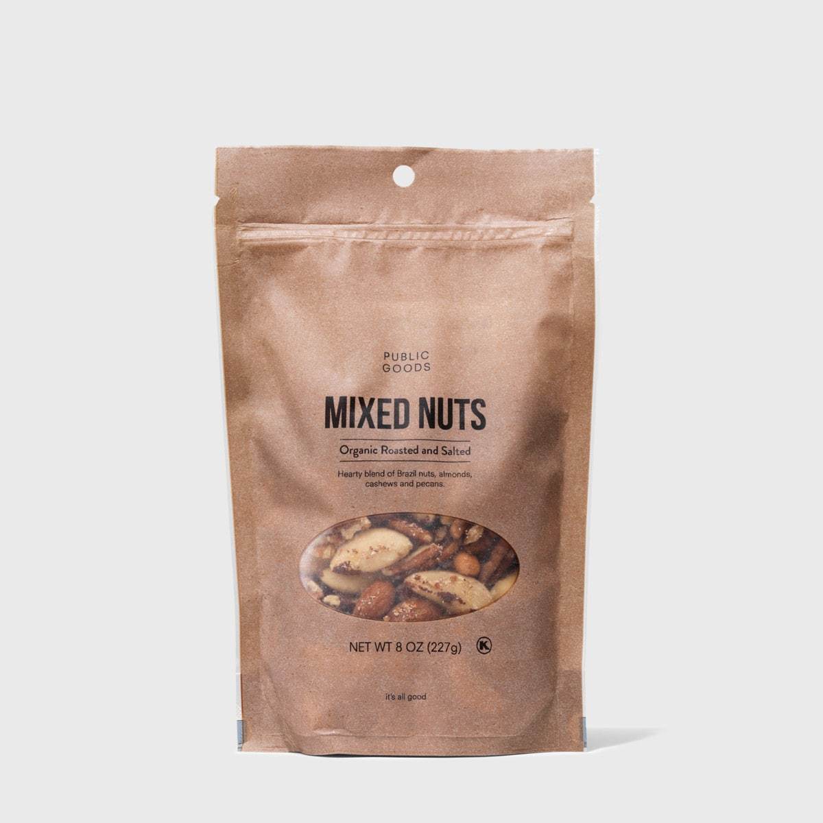 bag of roasted and salted mixed nuts