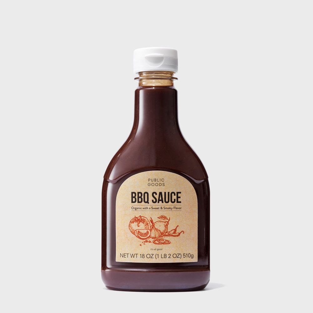 organic bbq sauce in a squeeze bottle