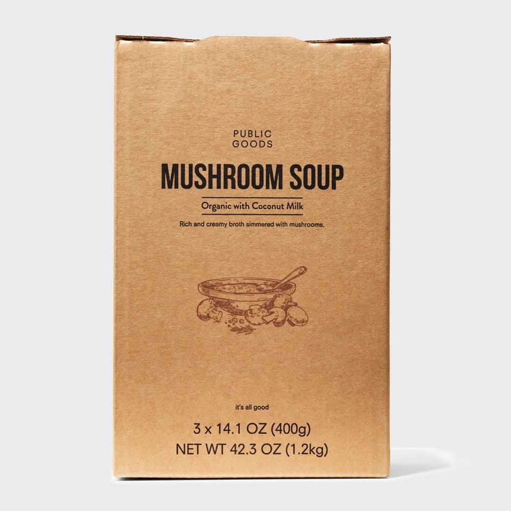 box of organic mushroom soup