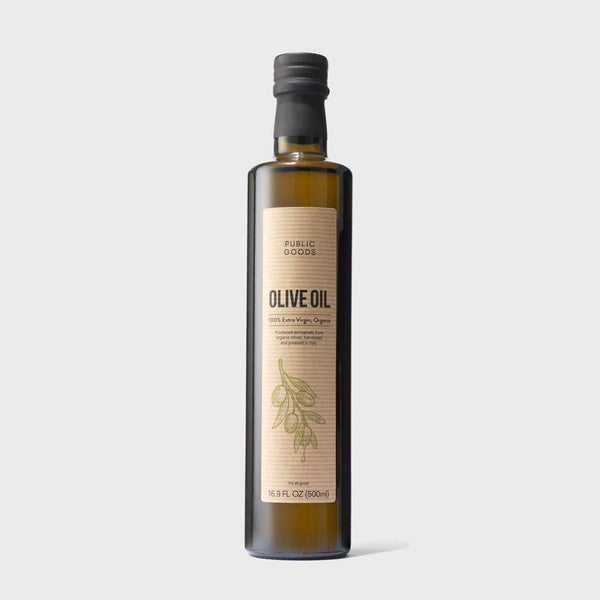 bottle of organic extra virgin olive oil
