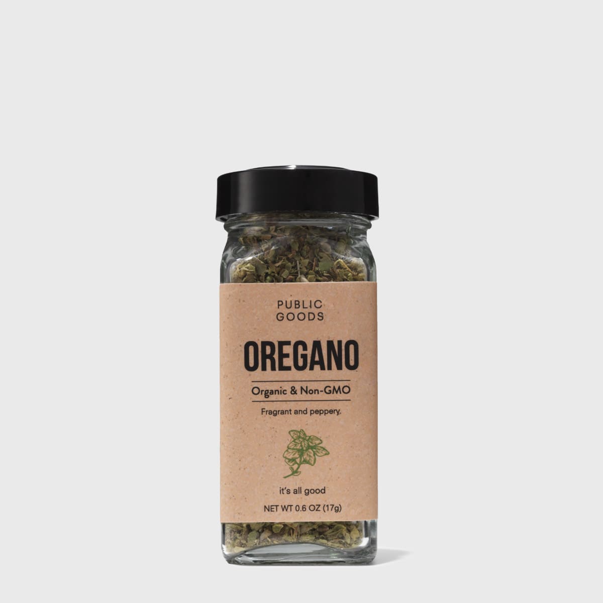 jar of organic oregano seasoning