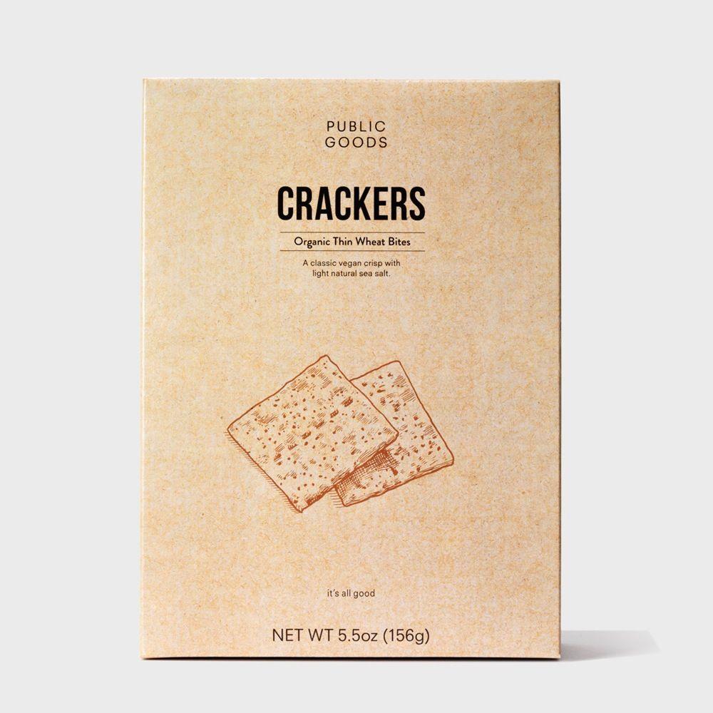 box of organic thin wheat crackers