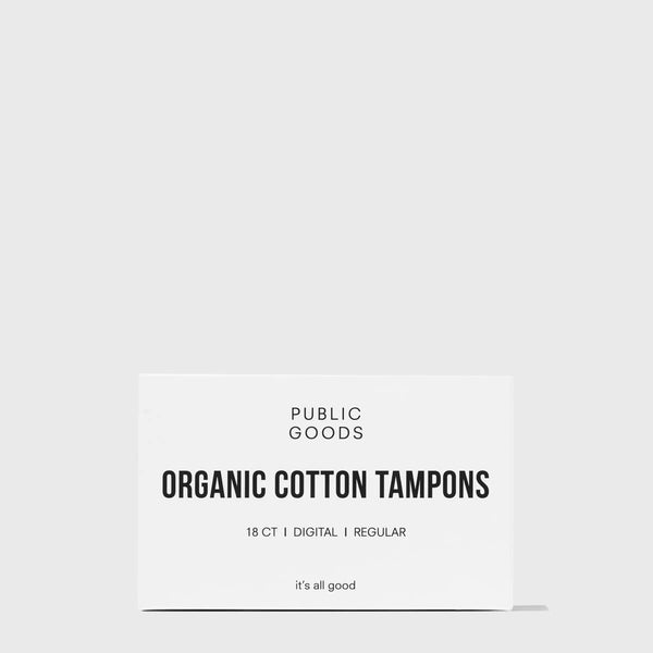 box of organic cotton tampons without applicator