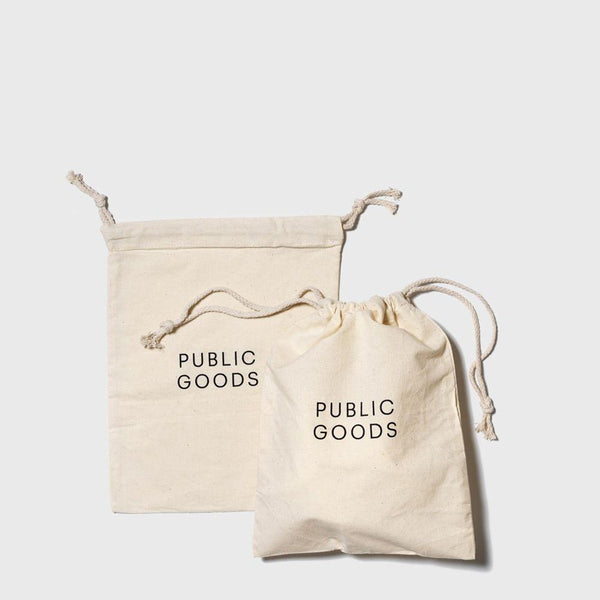 public goods reusable cotton produce bags