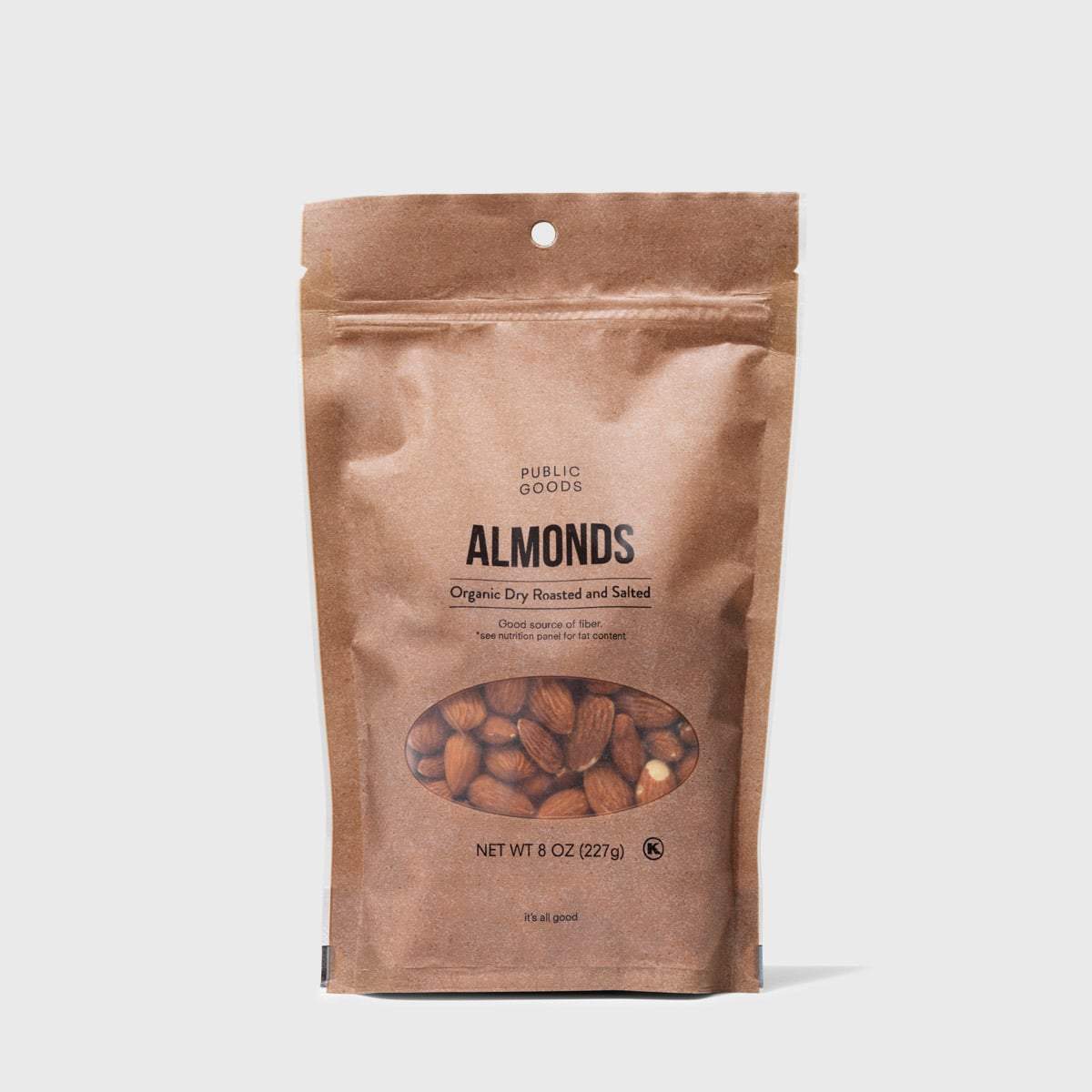 bag of roasted and salted almonds