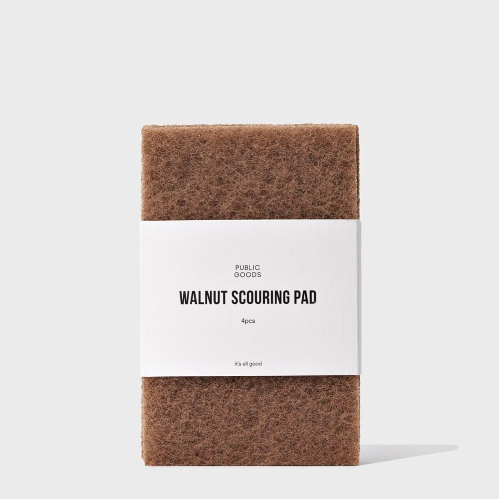 four walnut scouring pads