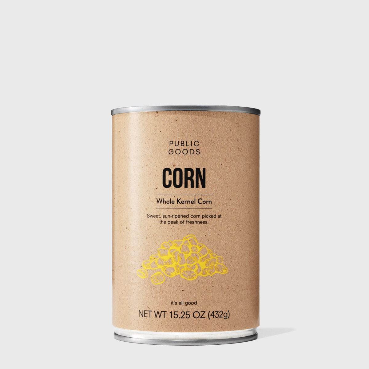 can of whole kernel corn from public goods