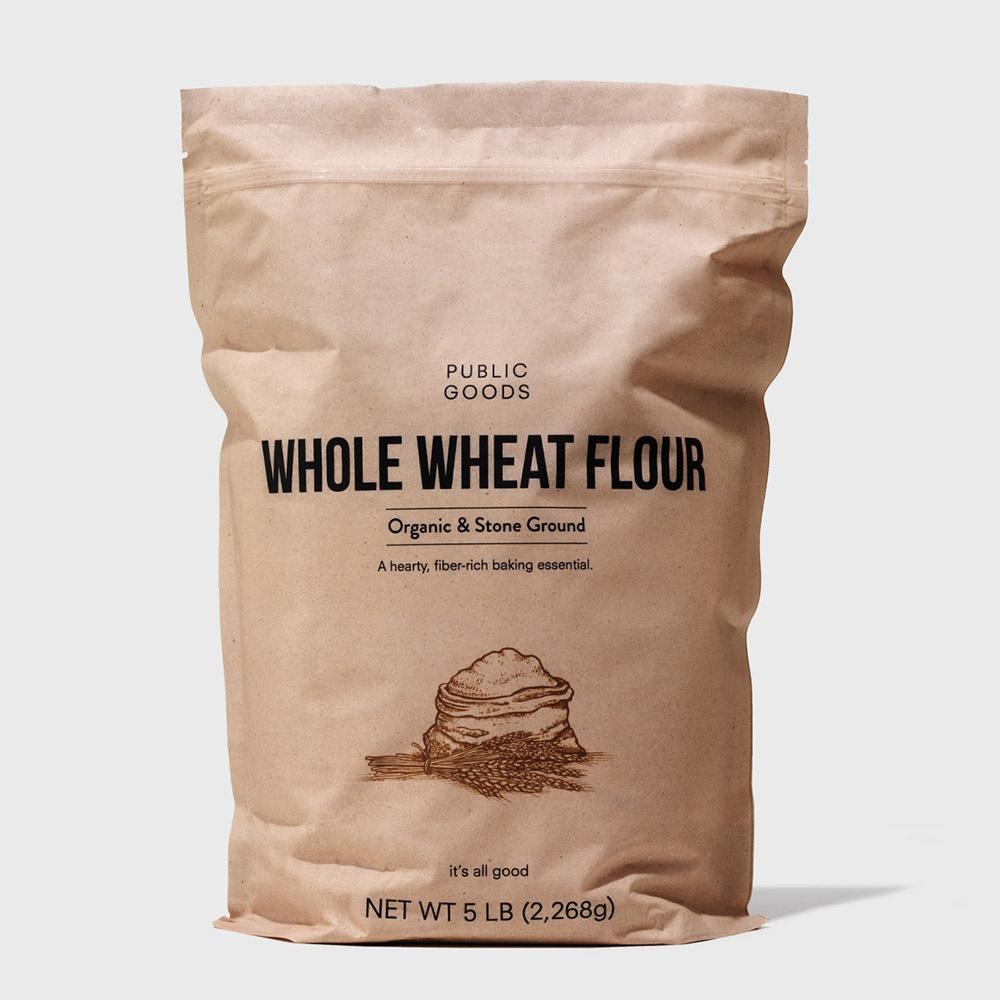 bag of organic whole wheat flour