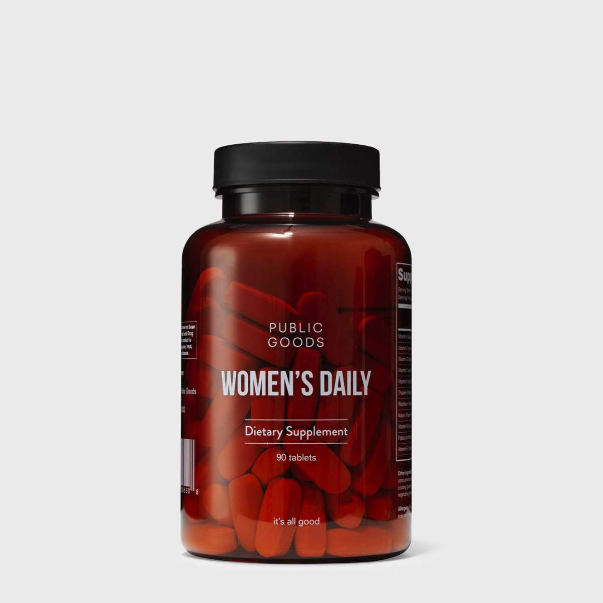 womens daily multivitamin supplement in sealed container